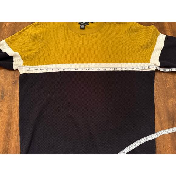 Magaschoni Men's Long Sleeve Waffle Knit Colorblock Lightweight Sweater Size XL - Picture 5 of 7